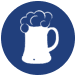 beer mug icon for adult co-ed san antonio mushball leagues